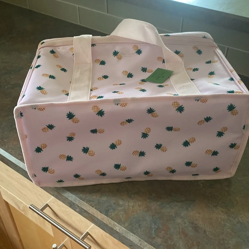 Kate Spade Light Pink and Pineapple Cooler Bag NWT